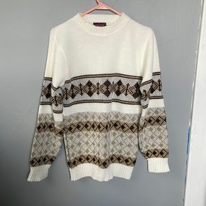 Kingsport vintage men’s small acrylic argyle sweater